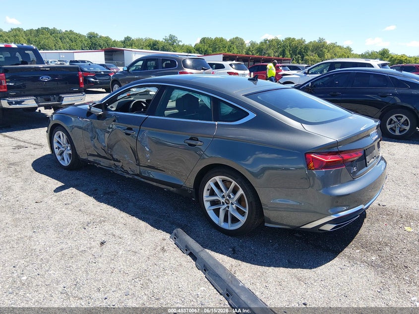 2023 Audi A5 VIN WAUFACF58PA022955 IAAI salvage auction — SIDE, Salvage - Greater Than 75% (Maryland), sold $11,300 on 2026-08-19 (photo 3)