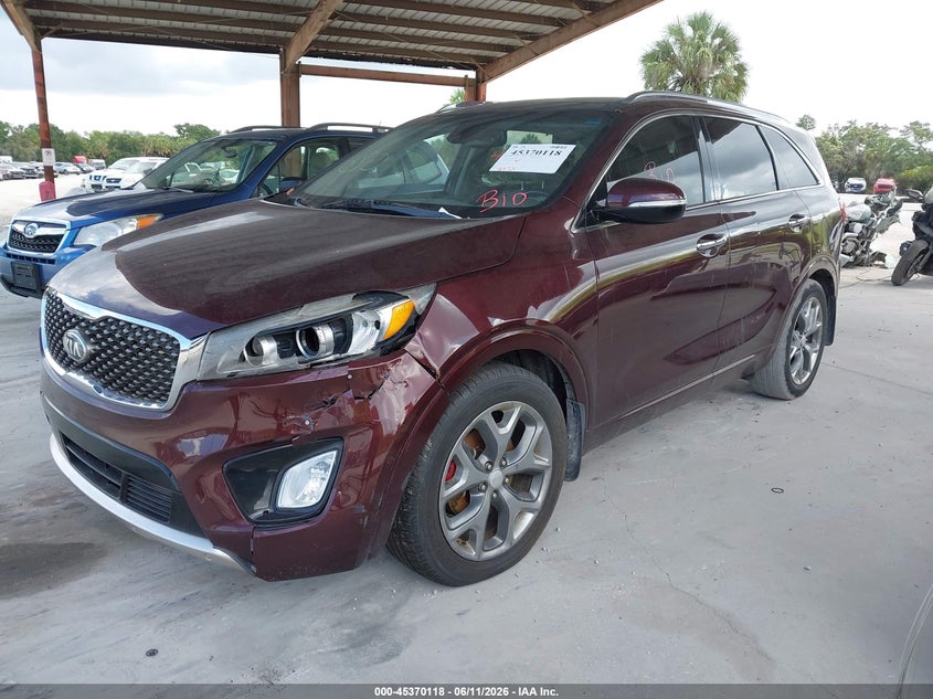 2018 Kia Sorento VIN 5XYPK4A59JG374693 IAAI salvage auction — NORMAL WEAR, Clear (Florida), sold $2,050 on 2026-07-14 (photo 2)