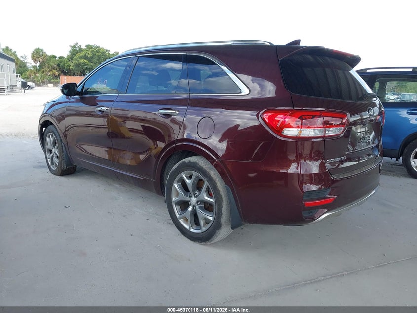 2018 Kia Sorento VIN 5XYPK4A59JG374693 IAAI salvage auction — NORMAL WEAR, Clear (Florida), sold $2,050 on 2026-07-14 (photo 3)