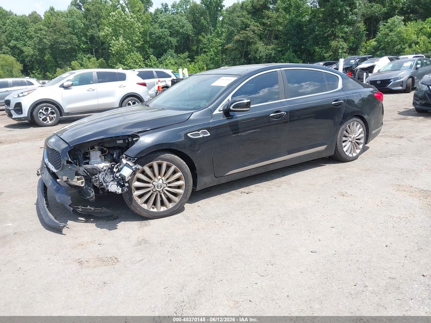 2015 Kia K900 VIN KNALW4D43F6023064 IAAI salvage auction — LEFT FRONT, Salvage (Mississippi), sold $675 on 2026-07-22 (photo 2)