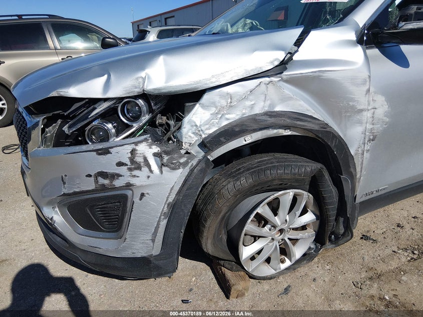 2018 Kia Sorento VIN 5XYPGDA59JG381936 IAAI salvage auction — LEFT FRONT, Salvage (Kansas), sold $1,800 on 2026-07-24 (photo 6)