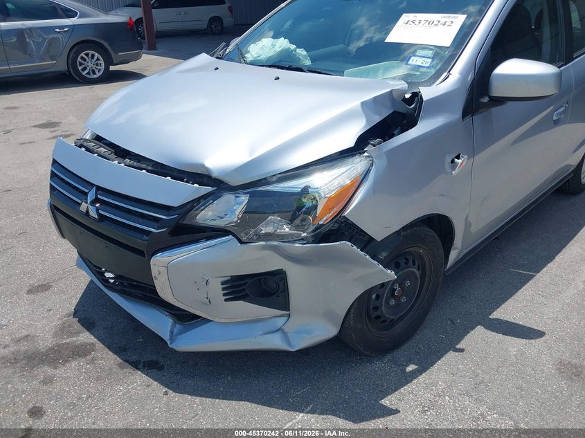 2024 Mitsubishi Mirage VIN ML32AUHJ4RH030842 IAAI salvage auction — FRONT END, Salvage (Arizona), sold $2,100 on 2026-07-16 (photo 6)