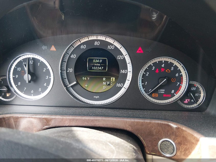 2011 Mercedes-benz E-klasse VIN WDDHF8HB2BA493205 IAAI salvage auction — WATER/FLOOD, Salvage (Missouri), sold $1,225 on 2026-07-16 (photo 7)