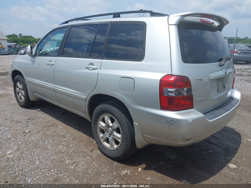 2004 Toyota Highlander VIN JTEEP21A840018574 IAAI salvage auction — NORMAL WEAR, Clear (Pennsylvania), sold $725 on 2026-07-08 (photo 3)