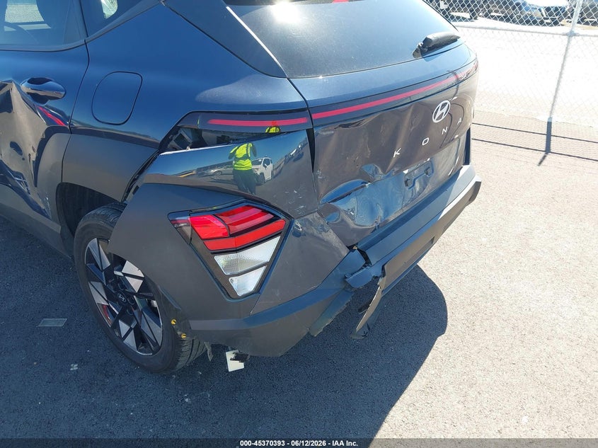 2024 Hyundai Kona VIN KM8HBCAB9RU165772 IAAI salvage auction — REAR END, Salvage (Illinois), sold $4,550 on 2026-07-21 (photo 6)