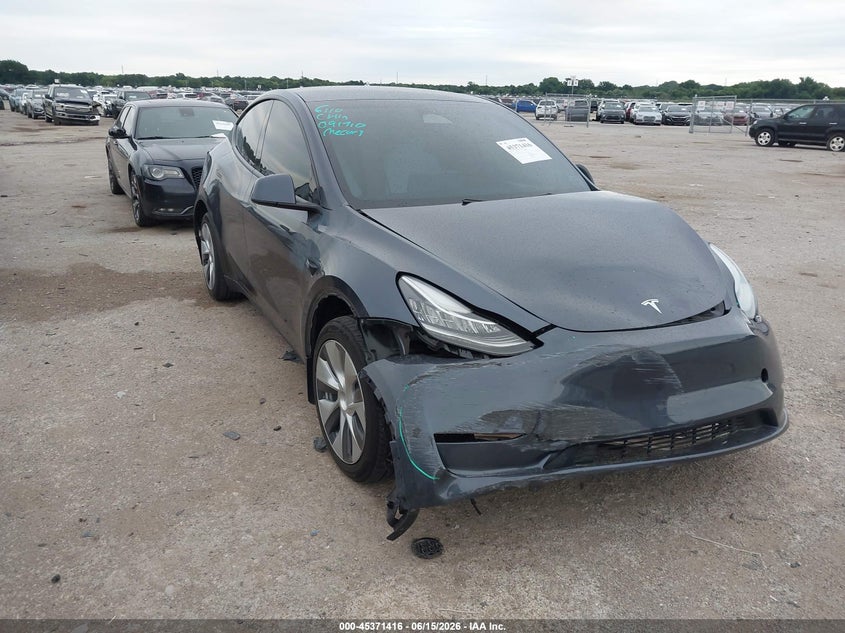 2023 Tesla Model y VIN 7SAYGDEE3PA091710 IAAI salvage auction — FRONT END, Salvage (California), sold $12,500 on 2026-07-14 (photo 1)