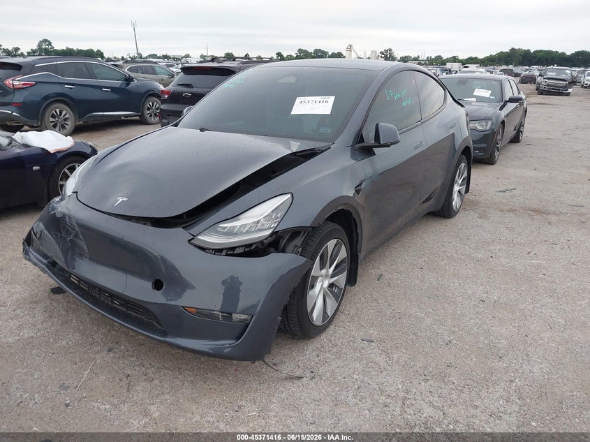 2023 Tesla Model y VIN 7SAYGDEE3PA091710 IAAI salvage auction — FRONT END, Salvage (California), sold $12,500 on 2026-07-14 (photo 2)