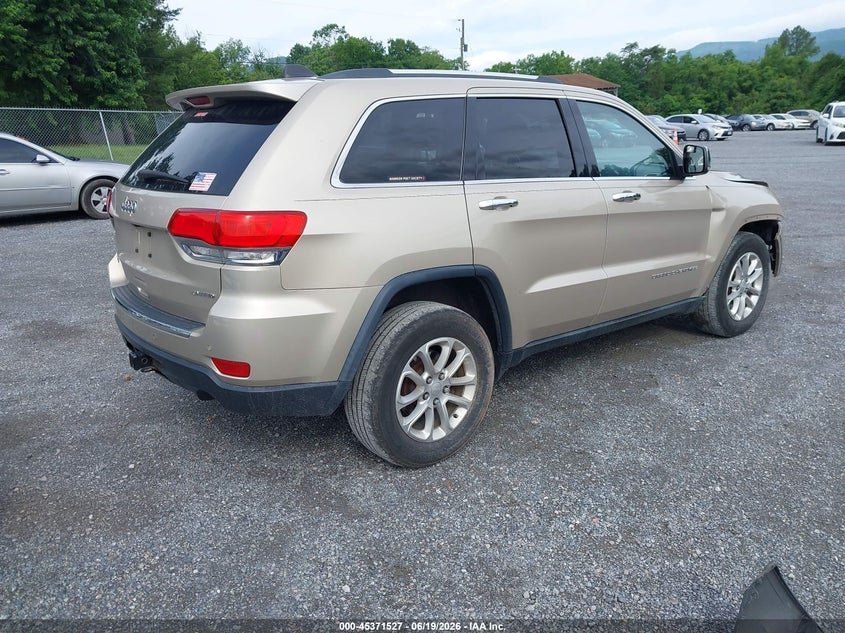 2014 Jeep Grand cherokee VIN 1C4RJFBG3EC227027 IAAI salvage auction — RIGHT FRONT, Salvage Title, sold $1,250 on 2026-07-19 (photo 4)
