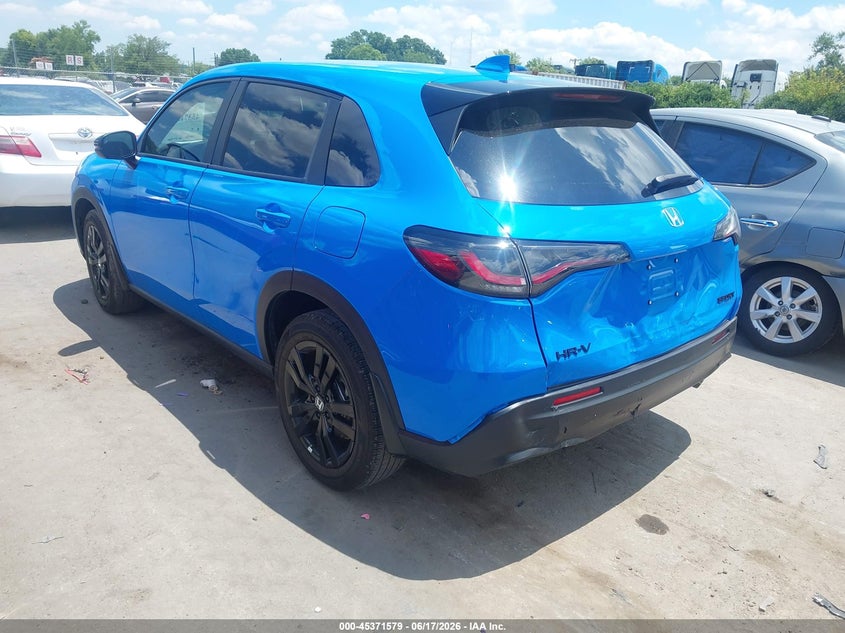 2026 Honda Hr-v VIN 3CZRZ1H54TM727818 IAAI salvage auction — REAR END, Salvage (North Carolina), sold $12,800 on 2026-07-31 (photo 3)