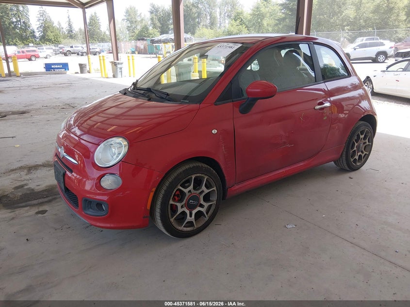 2012 Fiat 500 VIN 3C3CFFBR4CT363634 IAAI salvage auction — LEFT SIDE, Bill Of Sale (Washington), sold $1,675 on 2026-07-08 (photo 2)
