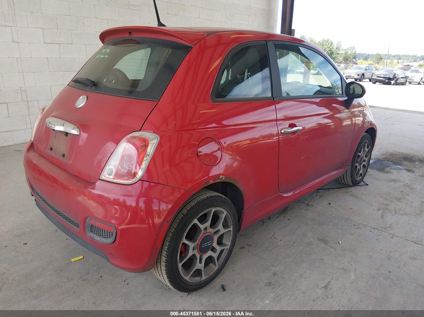 2012 Fiat 500 VIN 3C3CFFBR4CT363634 IAAI salvage auction — LEFT SIDE, Bill Of Sale (Washington), sold $1,675 on 2026-07-08 (photo 4)
