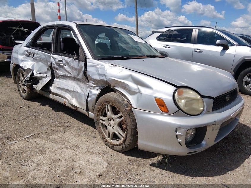 2002 Subaru Impreza VIN JF1GD67522G520174 IAAI salvage auction — SIDE, Salvage (Indiana), sold $375 on 2026-07-15 (photo 1)