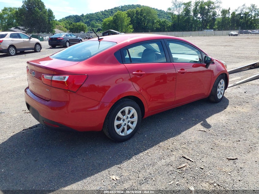 2013 Kia Rio VIN KNADM4A32D6124261 IAAI salvage auction — WATER/FLOOD, Bill Of Sale Destruction Only - Salvage (Ohio), sold $175 on 2026-07-27 (photo 4)