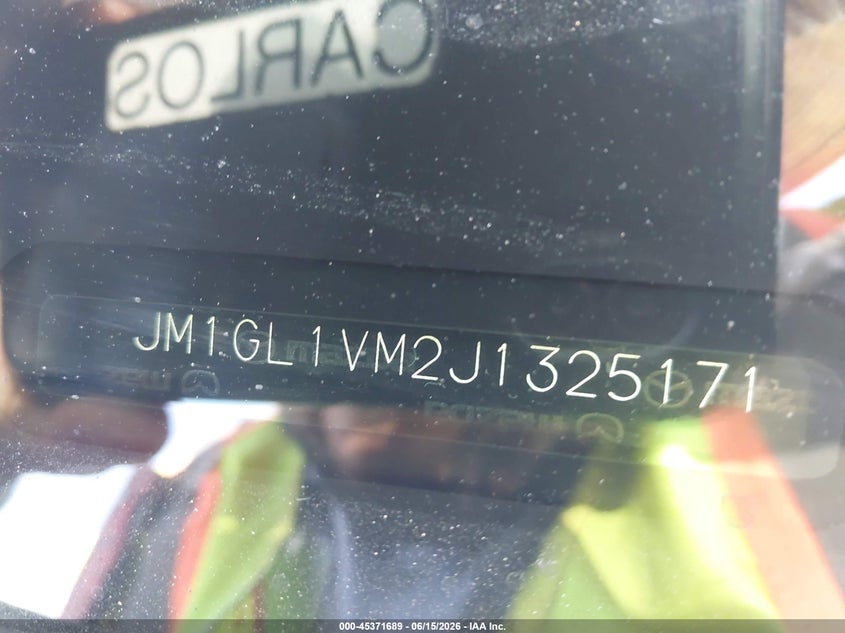 2018 Mazda 6 VIN JM1GL1VM2J1325171 IAAI salvage auction — LEFT SIDE, Salvage Title, sold $4,300 on 2026-07-15 (photo 9)