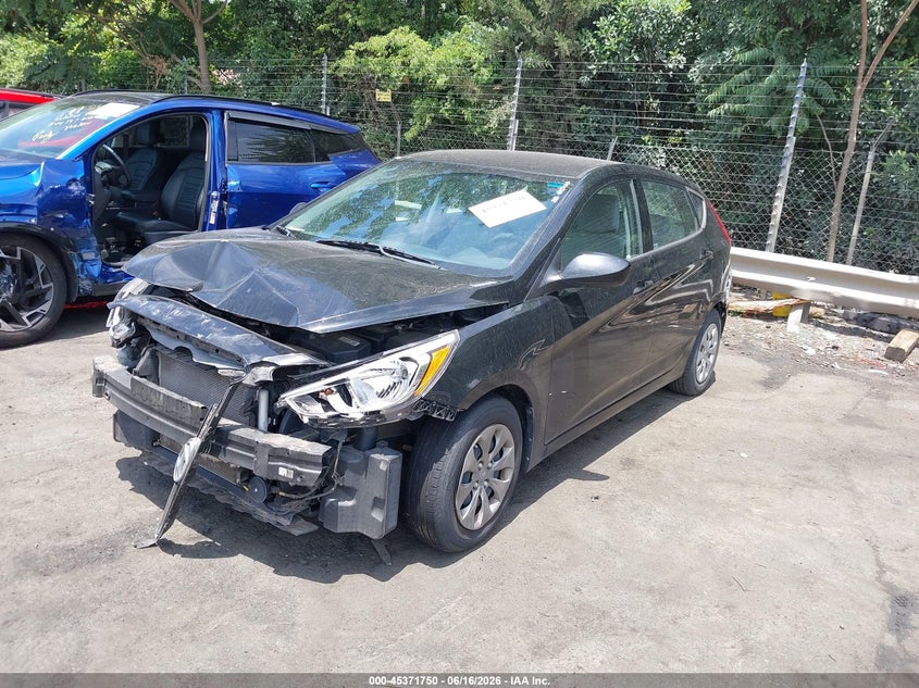 2017 Hyundai Accent VIN KMHCT5AE4HU338738 IAAI salvage auction — FRONT & REAR, Salvage (North Carolina), sold $950 on 2026-07-16 (photo 2)