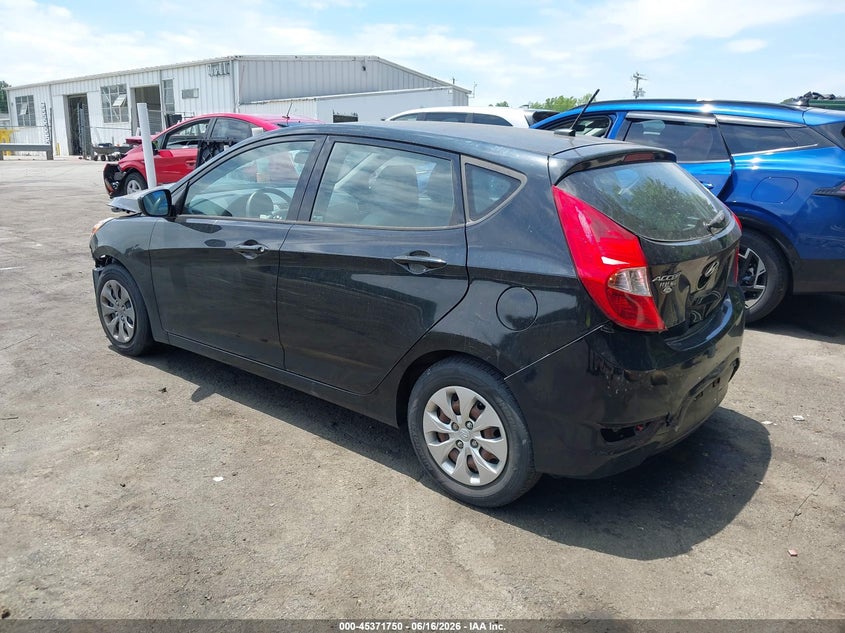 2017 Hyundai Accent VIN KMHCT5AE4HU338738 IAAI salvage auction — FRONT & REAR, Salvage (North Carolina), sold $950 on 2026-07-16 (photo 3)