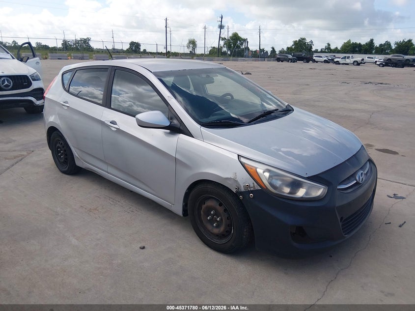 2016 Hyundai Accent VIN KMHCT5AE8GU259863 IAAI salvage auction — LEFT FRONT, Original (Texas), sold $450 on 2026-07-10 (photo 1)