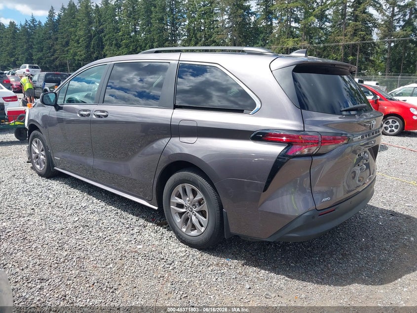 2021 Toyota Sienna VIN 5TDJSKFC2MS015601 IAAI salvage auction — FRONT END, Bill Of Sale (Washington), sold $10,200 on 2026-07-22 (photo 3)