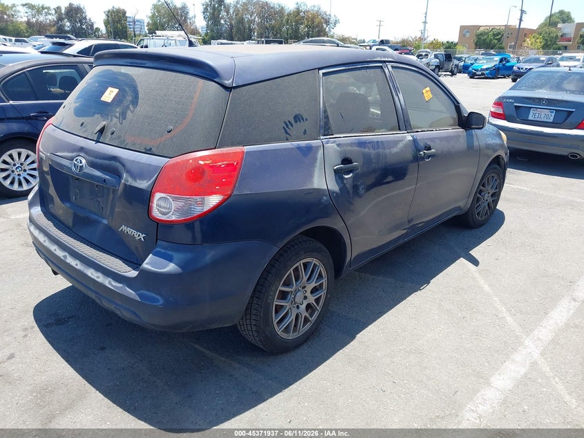 2004 Toyota Matrix VIN 2T1KR32E74C167010 IAAI salvage auction — NORMAL WEAR, Duplicate Paperwork (California), sold $225 on 2026-07-09 (photo 4)