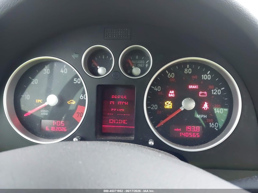 2003 Audi Tt VIN TRUWT28N231017545 IAAI salvage auction — REAR END, Salvage (Illinois), sold $450 on 2026-07-28 (photo 7)
