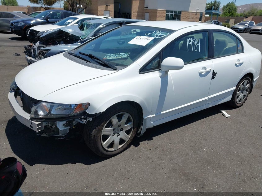 2009 Honda Civic VIN 2HGFA165X9H304351 IAAI salvage auction — FRONT END, Salvage Certificate (California), sold $2,200 on 2026-07-12 (photo 2)