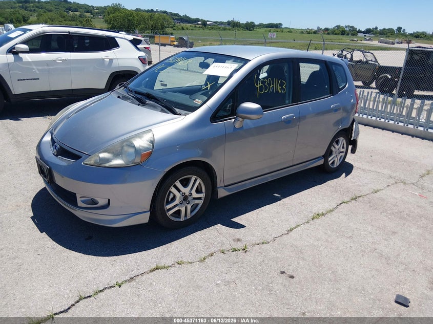 2008 Honda Fit VIN JHMGD37628S011353 IAAI salvage auction — LEFT REAR, Salvage (Missouri), sold $775 on 2026-07-16 (photo 2)