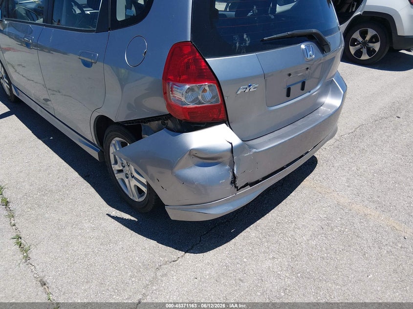 2008 Honda Fit VIN JHMGD37628S011353 IAAI salvage auction — LEFT REAR, Salvage (Missouri), sold $775 on 2026-07-16 (photo 6)
