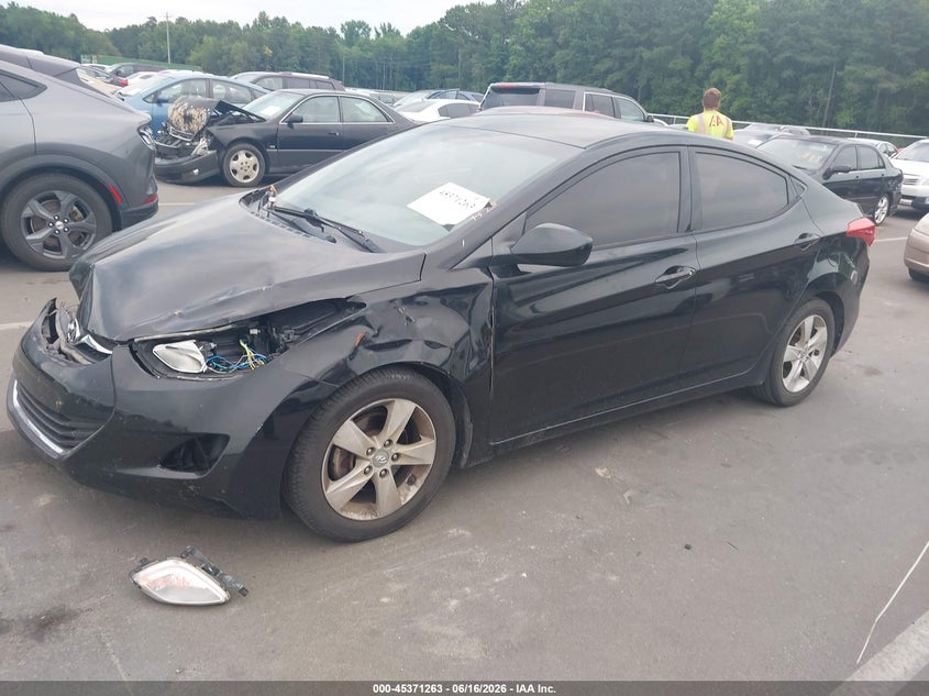 2013 Hyundai Elantra VIN KMHDH4AE5DU639058 IAAI salvage auction — FRONT END, Salvage (North Carolina), sold $400 on 2026-07-08 (photo 2)