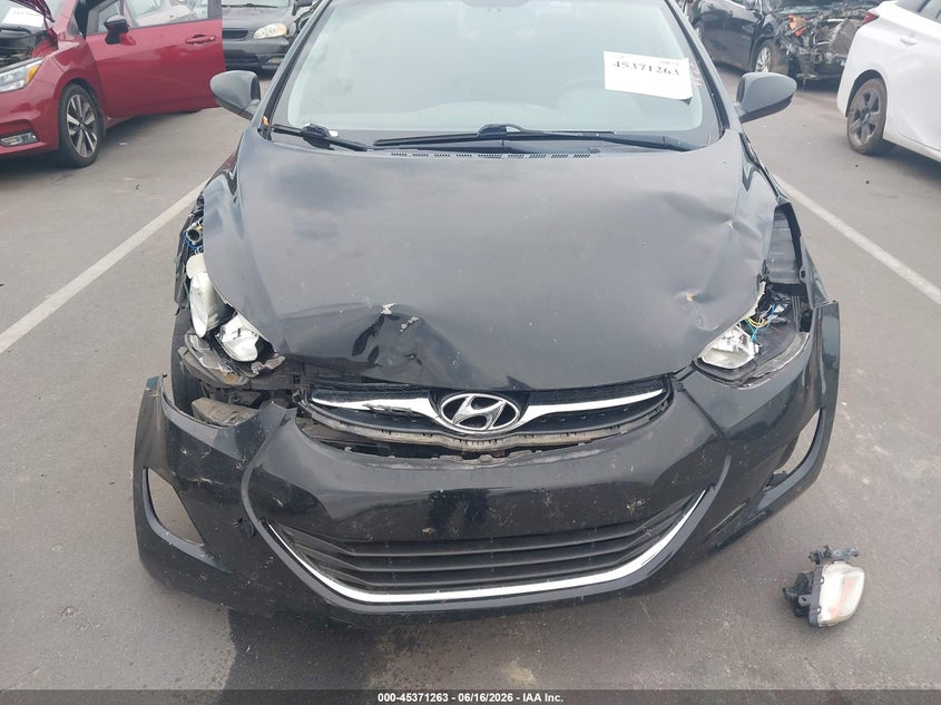 2013 Hyundai Elantra VIN KMHDH4AE5DU639058 IAAI salvage auction — FRONT END, Salvage (North Carolina), sold $400 on 2026-07-08 (photo 6)