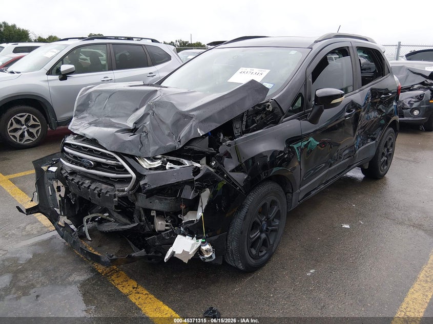 2018 Ford Ecosport VIN MAJ3P1TE5JC249857 IAAI salvage auction — FRONT END, Salvage (Texas), sold $325 on 2026-07-09 (photo 2)