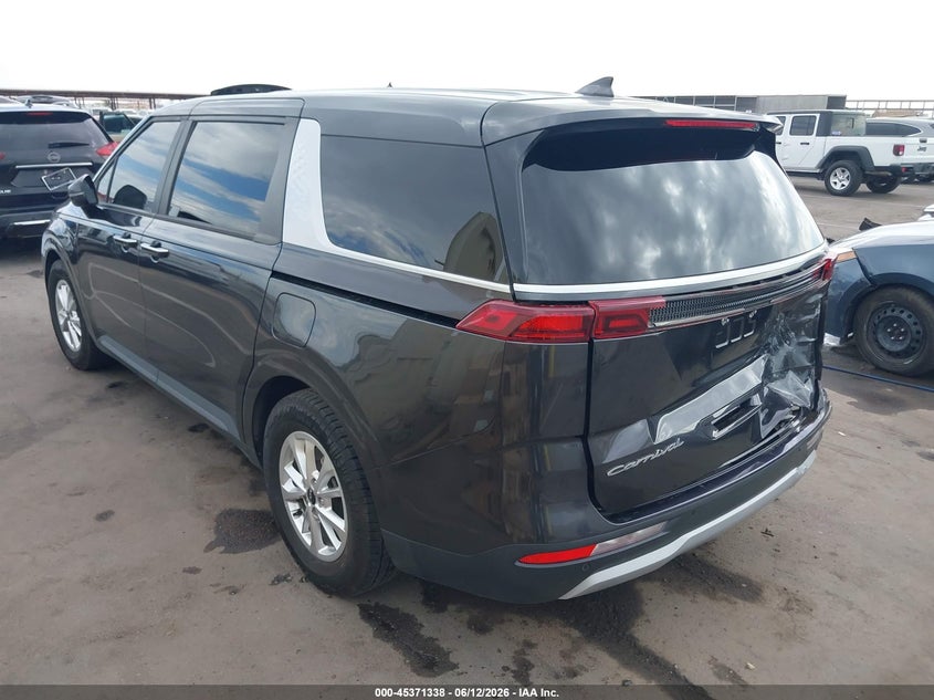 2022 Kia Carnival VIN KNDNB4H36N6099675 IAAI salvage auction — REAR END, Salvage (Arizona), sold $6,150 on 2026-07-21 (photo 3)
