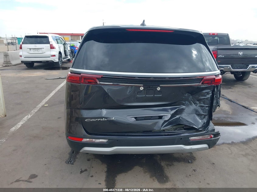 2022 Kia Carnival VIN KNDNB4H36N6099675 IAAI salvage auction — REAR END, Salvage (Arizona), sold $6,150 on 2026-07-21 (photo 6)