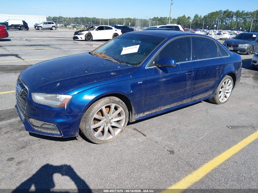 2014 Audi A4 VIN WAUBFAFL4EN019186 IAAI salvage auction — FRONT END, Clear (South Carolina), sold $350 on 2026-07-22 (photo 2)