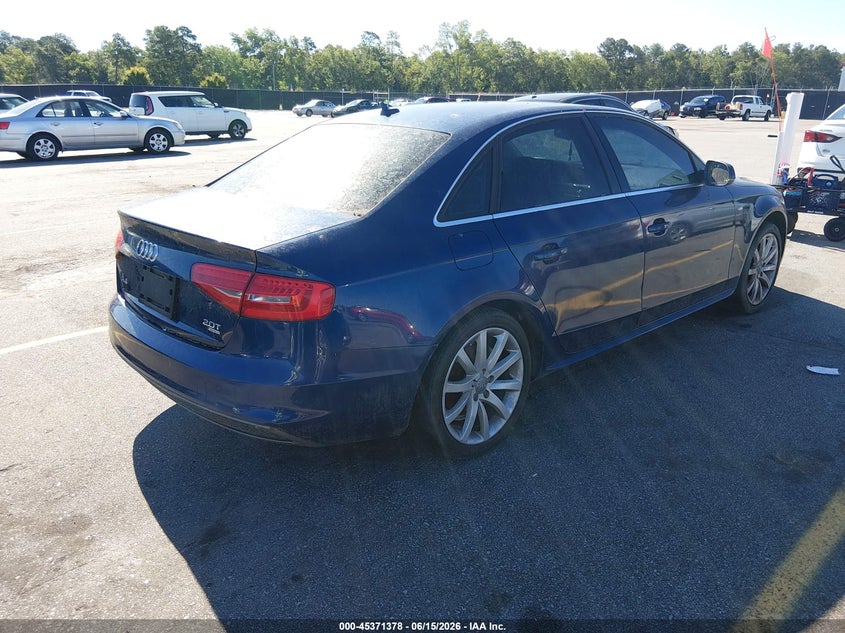 2014 Audi A4 VIN WAUBFAFL4EN019186 IAAI salvage auction — FRONT END, Clear (South Carolina), sold $350 on 2026-07-22 (photo 4)