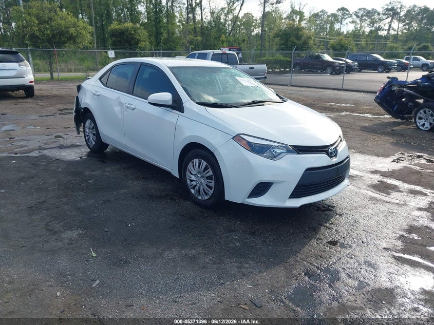2016 Toyota Corolla VIN 5YFBURHE6GP453783 IAAI salvage auction — REAR END, Rebuildable (Florida), sold $2,275 on 2026-07-14 (photo 1)