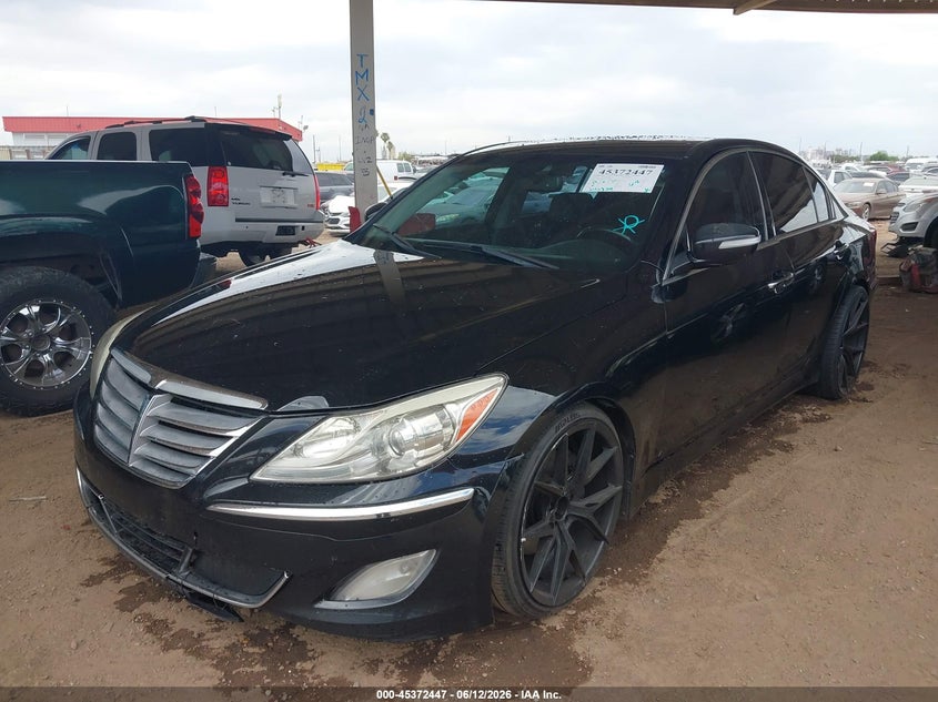 2012 Hyundai Genesis VIN KMHGC4DD4CU158893 IAAI salvage auction — RIGHT REAR, Clear (Arizona), sold $650 on 2026-07-11 (photo 2)