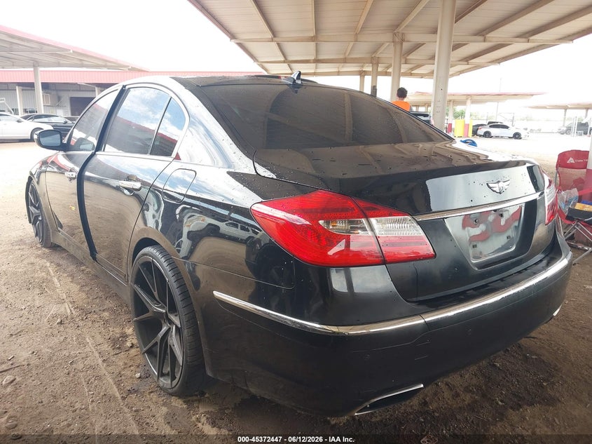 2012 Hyundai Genesis VIN KMHGC4DD4CU158893 IAAI salvage auction — RIGHT REAR, Clear (Arizona), sold $650 on 2026-07-11 (photo 3)