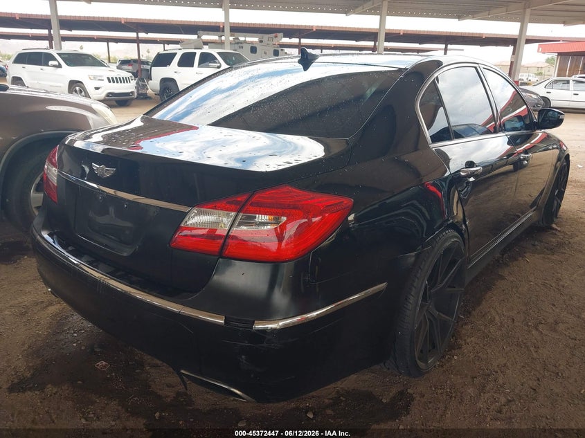 2012 Hyundai Genesis VIN KMHGC4DD4CU158893 IAAI salvage auction — RIGHT REAR, Clear (Arizona), sold $650 on 2026-07-11 (photo 4)