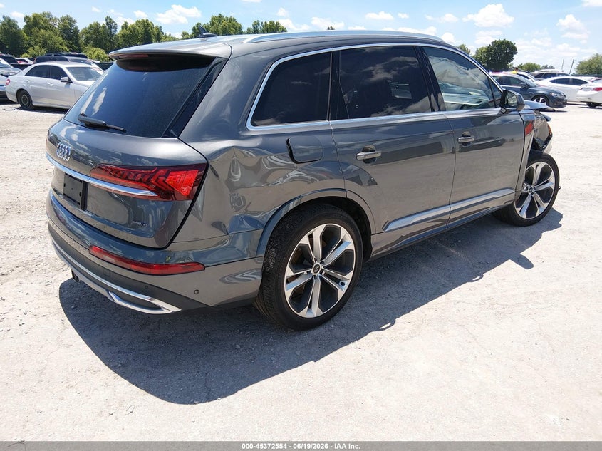 2021 Audi Q7 VIN WA1VXAF77MD011159 IAAI salvage auction — RIGHT FRONT, Salvage (Idaho), sold $13,950 on 2026-07-20 (photo 4)