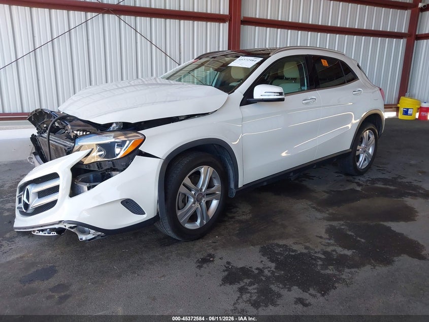 2017 Mercedes-benz VIN WDCTG4GB8HJ308508 IAAI salvage auction — FRONT END, Salvage (California), sold $1,350 on 2026-07-14 (photo 2)