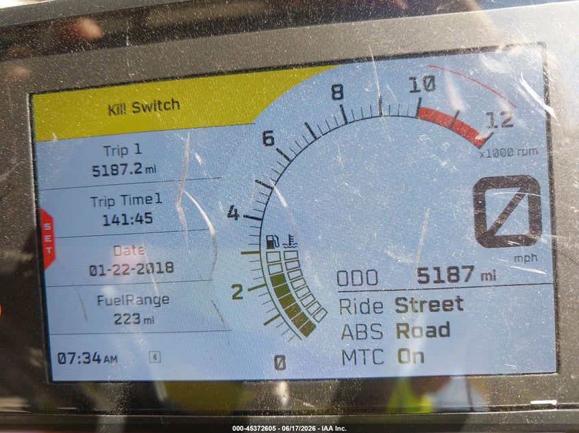 2023 Ktm VIN MD2JGJ40XPC260845 IAAI salvage auction — LEFT & RIGHT, Salvage (Tennessee), sold $1,200 on 2026-07-14 (photo 7)