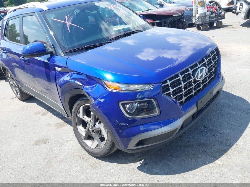 2022 Hyundai Venue VIN KMHRC8A39NU187966 IAAI salvage auction — RIGHT FRONT, Salvage (North Carolina), sold $4,775 on 2026-07-20 (photo 1)