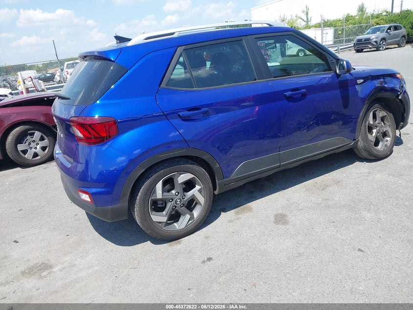 2022 Hyundai Venue VIN KMHRC8A39NU187966 IAAI salvage auction — RIGHT FRONT, Salvage (North Carolina), sold $4,775 on 2026-07-20 (photo 4)