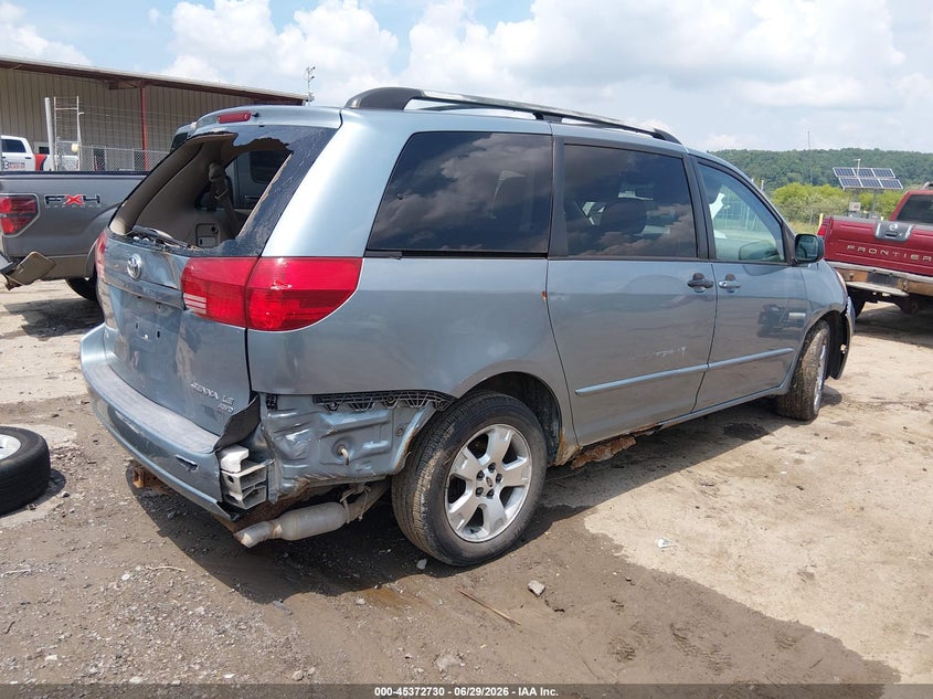 2005 Toyota Sienna VIN 5TDBA23C35S049186 IAAI salvage auction — FRONT & REAR, Salvage (West Virginia), sold $250 on 2026-07-31 (photo 4)