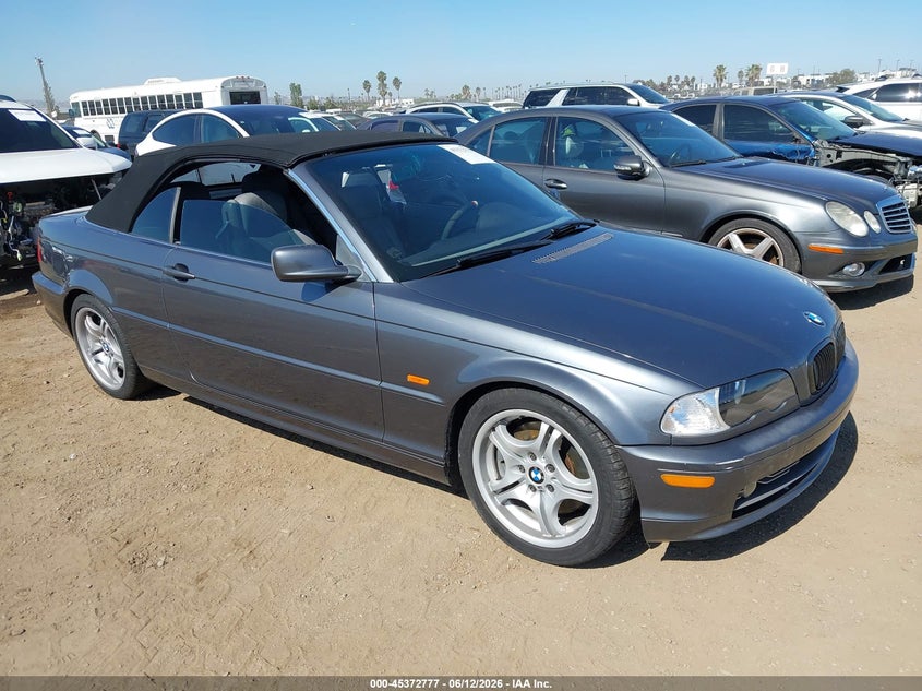 2001 BMW 3 series VIN WBABS53441JU81250 IAAI salvage auction — LEFT SIDE, Salvage (California), sold $425 on 2026-07-13 (photo 1)