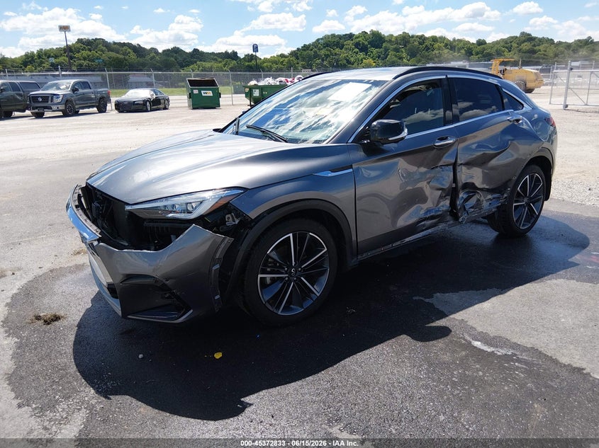 2023 Infiniti Qx55 VIN 3PCAJ5LR2PF124744 IAAI salvage auction — LEFT FRONT, Salvage (Missouri), sold $7,525 on 2026-08-11 (photo 2)