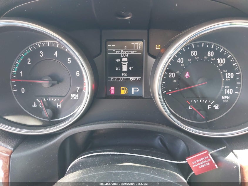 2012 Jeep Grand cherokee VIN 1C4RJFBT2CC140391 IAAI salvage auction — LEFT FRONT, Salvage Title, sold $2,250 on 2026-07-23 (photo 7)