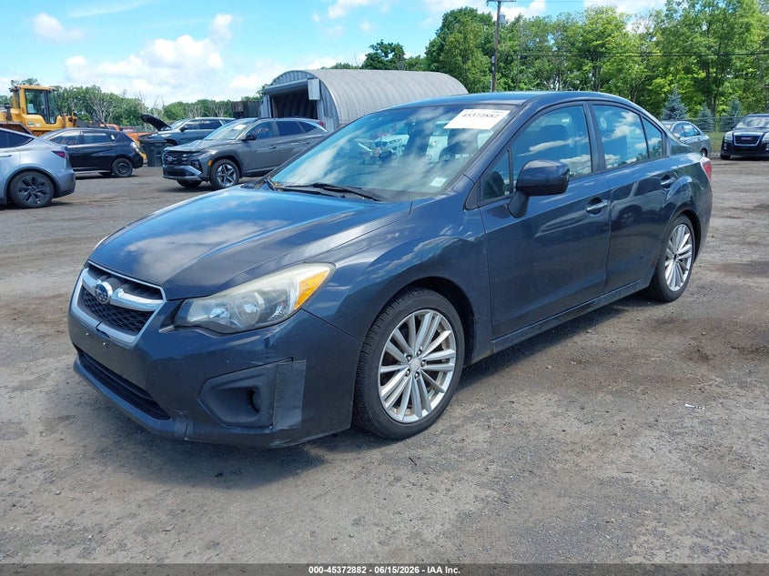 2012 Subaru Impreza VIN JF1GJAG65CH013236 IAAI salvage auction — FRONT END, Clear (North Carolina), sold $600 on 2026-07-30 (photo 2)
