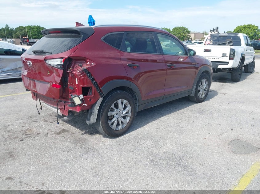 2020 Hyundai Tucson VIN KM8J33A43LU251215 IAAI salvage auction — REAR END, Rebuildable (Florida), sold $4,050 on 2026-07-16 (photo 4)