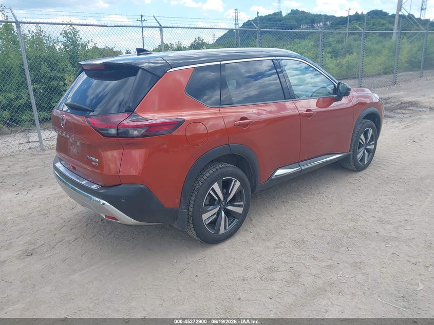 2022 Nissan Rogue VIN JN8BT3DD2NW275442 IAAI salvage auction — HAIL, Salvage Title, sold $4,150 on 2026-07-28 (photo 4)